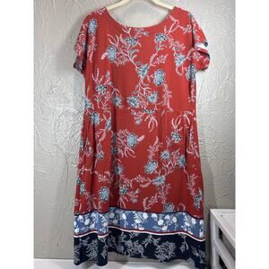 J. Jill Wearever Relaxed‎ Two-Pocket T-Shirt Dress Tunic Shift Womens Size Small